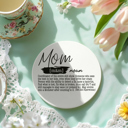 Mom Funny Drink Definition Coasters | Bar Cart Ceramic Coaster | Build Your Own Gift Set | Funny Tabletop Decor & Gifts