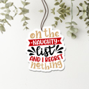 Naughty List Car Air Fresheners, Hanging Christmas Freshies | Cheap Stocking Stuff Gifts | Pink Christmas | Funny Gift Ideas