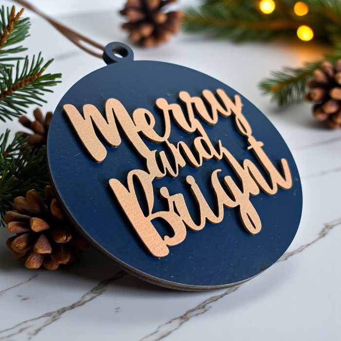 Handmade Wooden Christmas Ornaments, Farm Fresh Christmas Tree Holiday Home Decor, Unique Hanging Christmas Tree Decorations