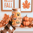  Halloween Coffee Mugs Modern 2pk | Fall & Autumn Drinkware Unique | Halloween Gift Ideas Cute and Funny