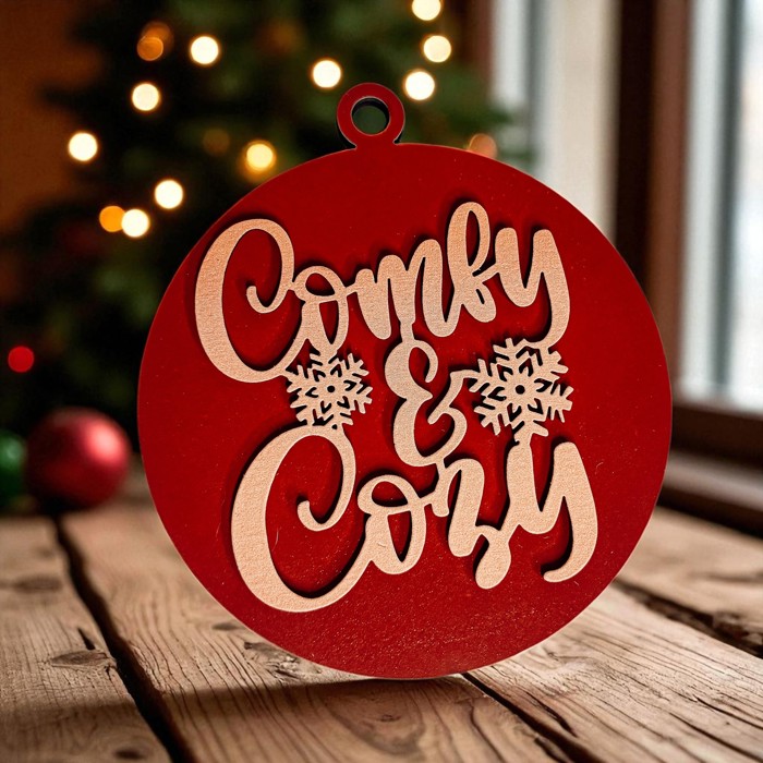 Handmade Wooden Christmas Ornaments, Farm Fresh Christmas Tree Holiday Home Decor, Unique Hanging Christmas Tree Decorations