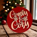  Handmade Wooden Christmas Ornaments, Farm Fresh Christmas Tree Holiday Home Decor, Unique Hanging Christmas Tree Decorations