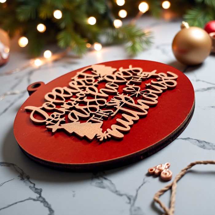 Handmade Wooden Christmas Ornaments, Farm Fresh Christmas Tree Holiday Home Decor, Unique Hanging Christmas Tree Decorations