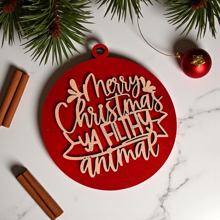 Handmade Wooden Christmas Ornaments, Farm Fresh Christmas Tree Holiday Home Decor, Unique Hanging Christmas Tree Decorations