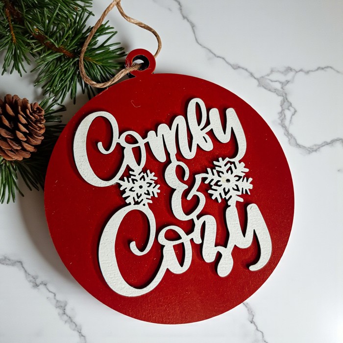 Handmade Wooden Christmas Ornaments, Farm Fresh Christmas Tree Holiday Home Decor, Unique Hanging Christmas Tree Decorations