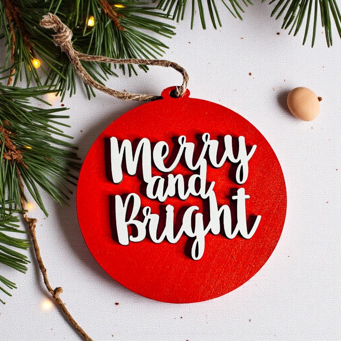 Handmade Wooden Christmas Ornaments, Farm Fresh Christmas Tree Holiday Home Decor, Unique Hanging Christmas Tree Decorations