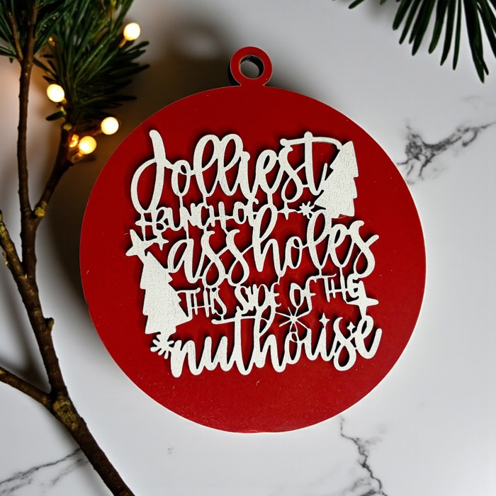 Handmade Wooden Christmas Ornaments, Farm Fresh Christmas Tree Holiday Home Decor, Unique Hanging Christmas Tree Decorations