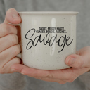 Ceramic Coffee Mugs 2pk | Funny Gift Ideas | Modern Farmhouse Drinkware | Funny Coffee Cups