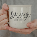  Ceramic Coffee Mugs 2pk | Funny Gift Ideas | Modern Farmhouse Drinkware | Funny Coffee Cups