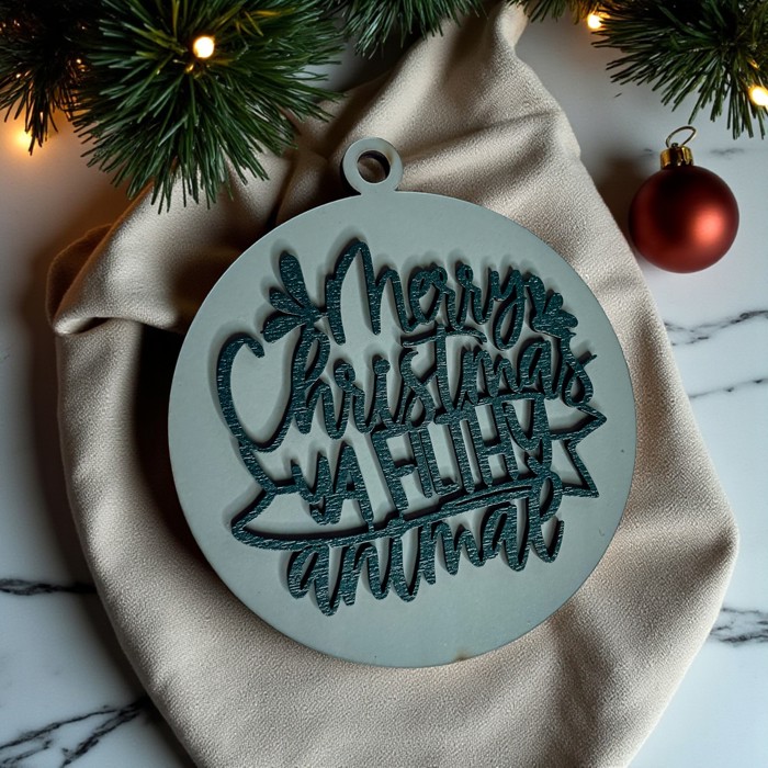 Handmade Wooden Christmas Ornaments, Farm Fresh Christmas Tree Holiday Home Decor, Unique Hanging Christmas Tree Decorations