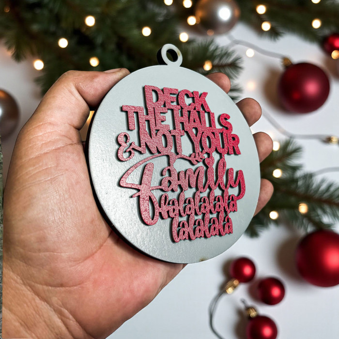 Handmade Wooden Christmas Ornaments, Farm Fresh Christmas Tree Holiday Home Decor, Unique Hanging Christmas Tree Decorations