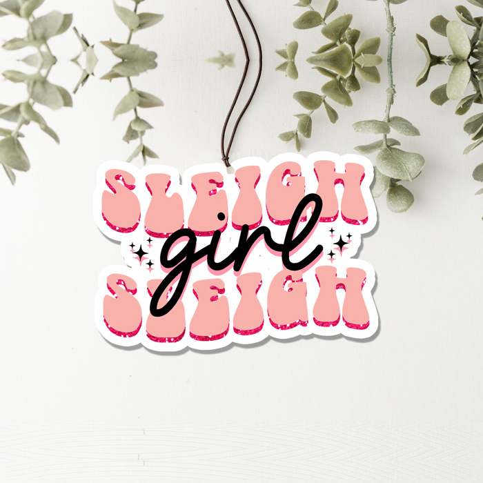 Car Air Fresheners, Hanging Christmas Freshies | Cheap Stocking Stuff Gifts | Pink Christmas | Funny Gift Ideas