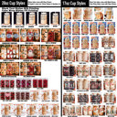  Vintage Santa Christmas Tumblers | Vintage Classic Holiday Glass Tumbler Set | 2 Pack Bundle of Glass Coffee Cups with Lid & Straw | Traditional Santa Claus