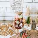 Snowflakes Glass Cups with Lid and Straws 2pk | 17oz Funny Glass Tumblers For Moms | Glass Can Cups