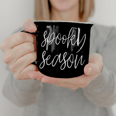 Halloween Coffee Mugs Modern 2pk | Fall & Autumn Drinkware Unique | Halloween Gift Ideas Cute and Funny