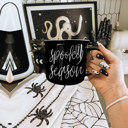  Halloween Coffee Mugs Modern 2pk | Fall & Autumn Drinkware Unique | Halloween Gift Ideas Cute and Funny