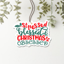 Stressed Blessed Funny Christmas Gifts Cheap | Hanging Air Fresheners | Unique Stocking Stuffers for Teens and Adults