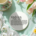 Vodka Funny Drink Definition Coasters | Bar Cart Ceramic Coaster | Build Your Own Gift Set | Funny Tabletop Decor & Gifts