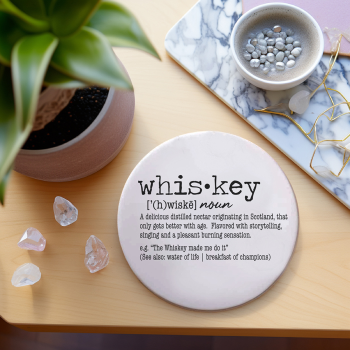 Funny Drink Definition Coasters | Bar Cart Ceramic Coaster | Build Your Own Gift Set | Funny Tabletop Decor & Gifts