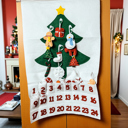  Christmas 2025 Advent Calendar, Handmade Hanging Christmas Countdown with Plush Fabric Ornament Options, Reusable Holiday Felt Advent 