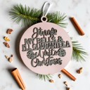  Handmade Wooden Christmas Ornaments, Farm Fresh Christmas Tree Holiday Home Decor, Unique Hanging Christmas Tree Decorations