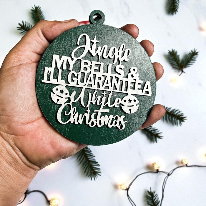 Handmade Wooden Christmas Ornaments, Farm Fresh Christmas Tree Holiday Home Decor, Unique Hanging Christmas Tree Decorations