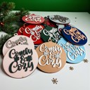 Comfy & Cozy Handmade Wooden Christmas Ornaments, Farm Fresh Christmas Tree Holiday Home Decor, Unique Hanging Christmas Tree Decorations