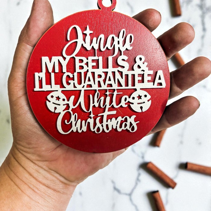 Handmade Wooden Christmas Ornaments, Farm Fresh Christmas Tree Holiday Home Decor, Unique Hanging Christmas Tree Decorations