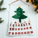  Christmas 2025 Advent Calendar, Handmade Hanging Christmas Countdown with Plush Fabric Ornament Options, Reusable Holiday Felt Advent 