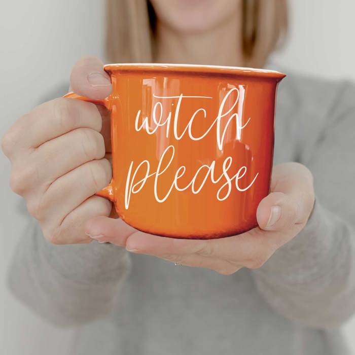 Halloween Coffee Mugs Modern 2pk | Fall & Autumn Drinkware Unique | Halloween Gift Ideas Cute and Funny