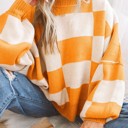  Tennessee Checkered Bishop Sleeve Sweater