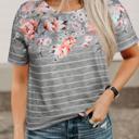  Spring Floral & Stripe Tee