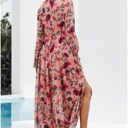  Wild Lotus Ruffle Tiered Maxi Dress