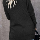  Pocket Knitted Solid Color Cardigan 