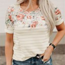  Spring Floral & Stripe Tee