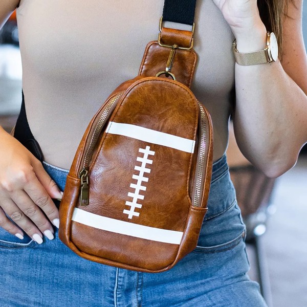 Football PU Mini Crossbody Bag