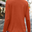  Asymmetric Seam Detail Solid Color Long Sleeve Top