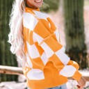  Tennessee Checkered Bishop Sleeve Sweater