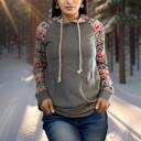  Festive Reindeer lightweight pullover hoodie