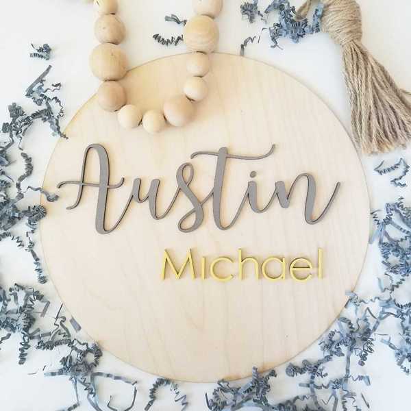 Personalized Round Name Signs