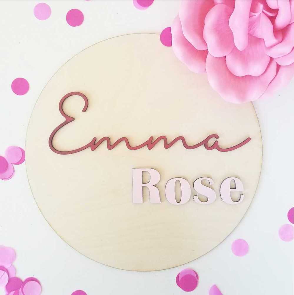 Personalized Round Name Signs