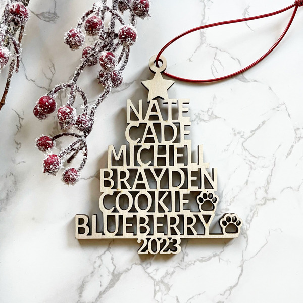 Custom Names Tree Ornament