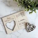  Personalized Valentine's Wooden Card Keepsake