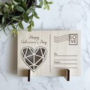  Personalized Valentine's Wooden Card Keepsake