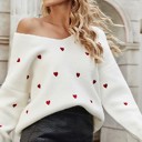 White Small Heart sweater