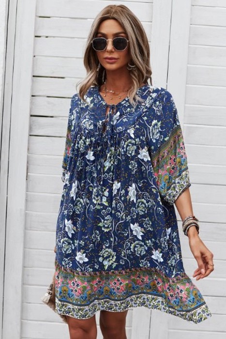 Floral babydoll shift dress