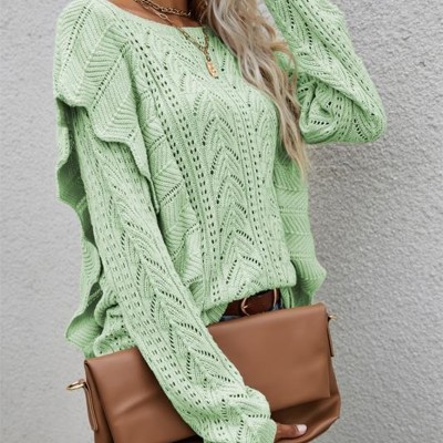 Knitted pullover sweater top