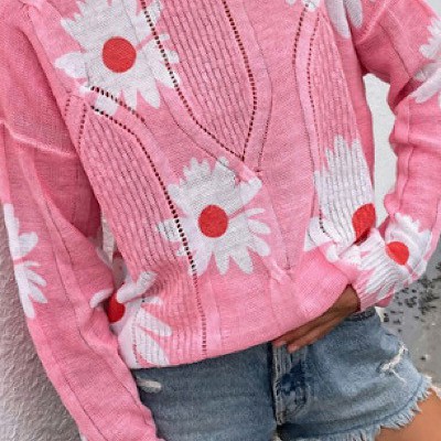 Floral Knitted Sweater
