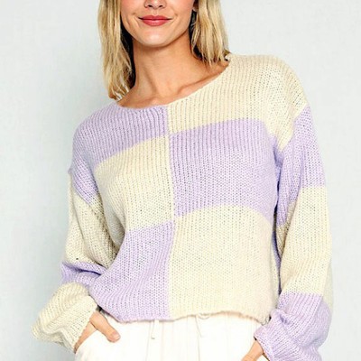 Checkered Cropped sweater