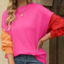  Color Block Sweater